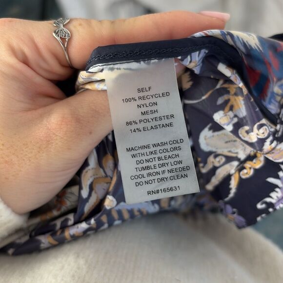 Johnny Was Multi Print Nylon Zip Jacket with Hood - Picture 6 of 6